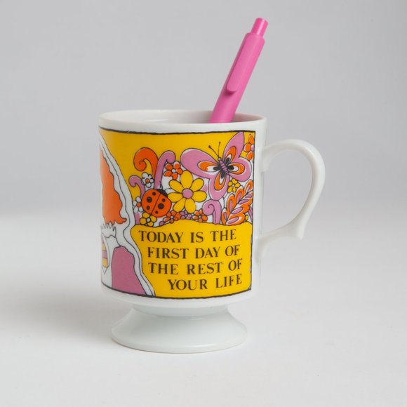 Vintage Ceramic Small Mug Cup Today is the first day of the rest of your life - Picture 12 of 16